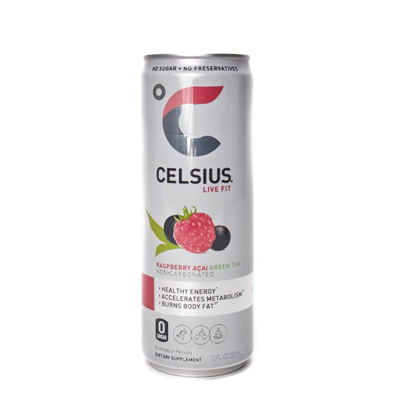 Celsius Sparkling Fitness Drink Raspberry Acai Green Tea