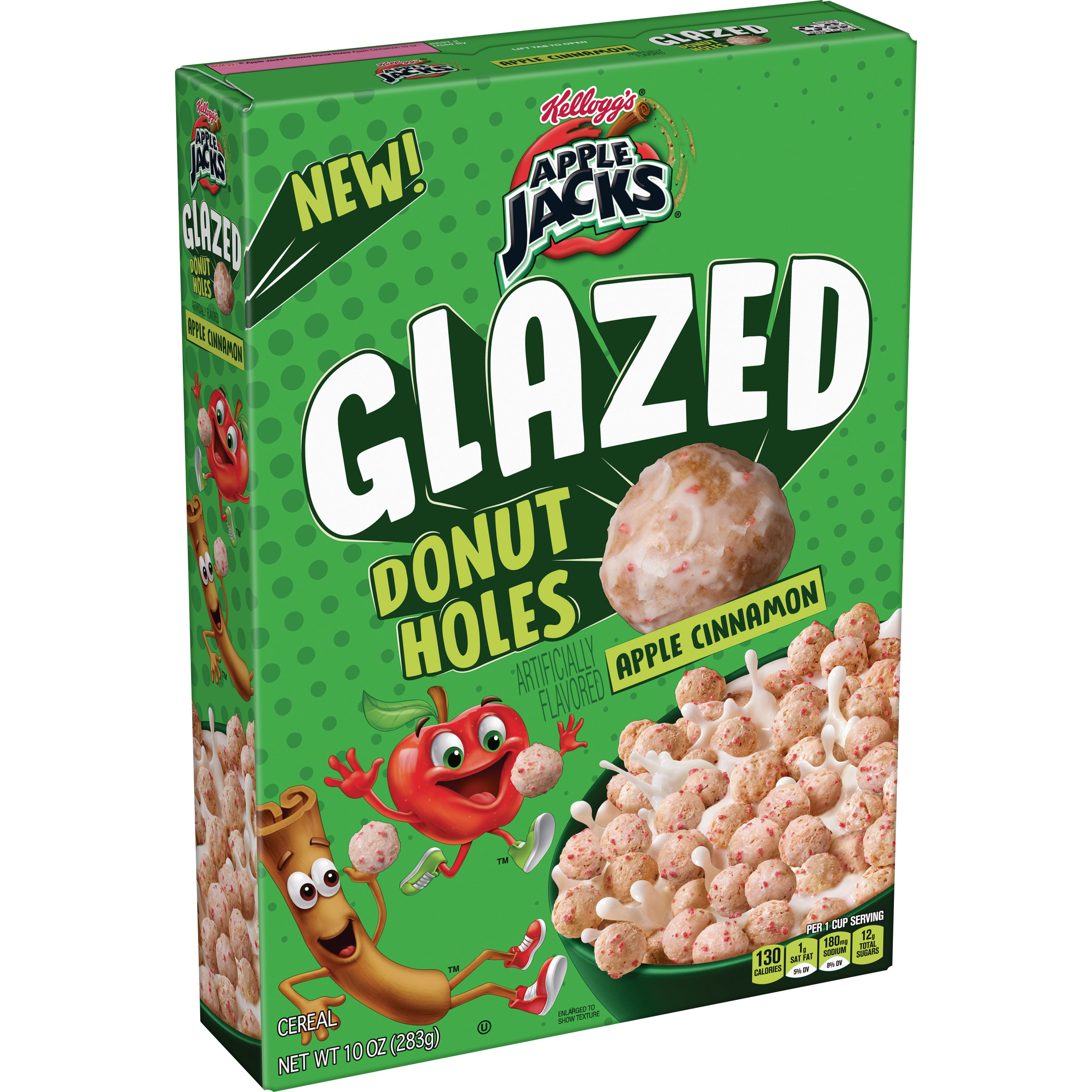 Apple Jacks Glazed Donuts Holes Cereal 10 oz