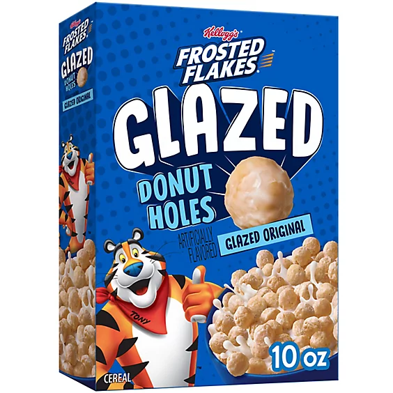 Frosted Flakes Glazed Donuts Holes Cereal 10 oz