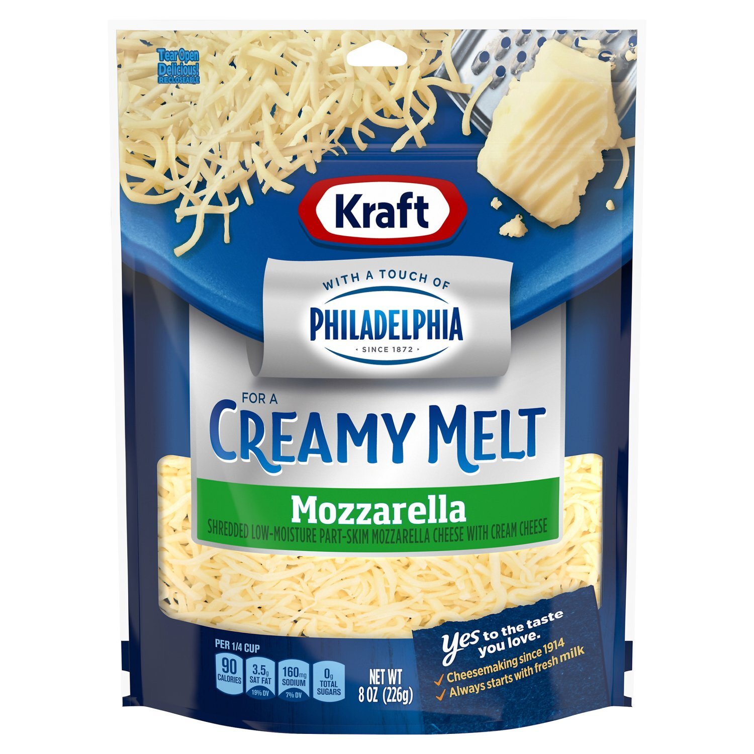 Kraft Shredded Mozzarella Cheese Creamy Melt 8 oz