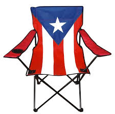 Puerto Rican Flag Collapsible Beach Chair
