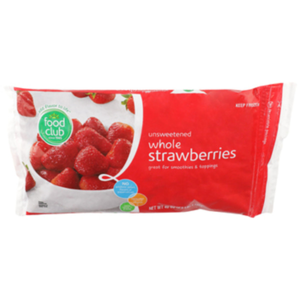 Food Club Unsweetened Whole Strawberries 40 oz