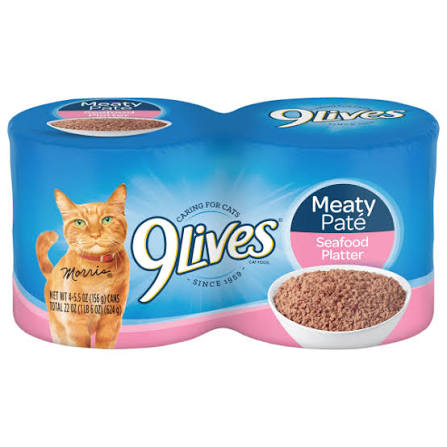 9 Lives Meaty Pate Seafood Platter 4-5.5 oz