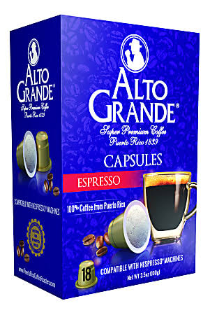 Alto Grande Capsules Espresso 18 ct
