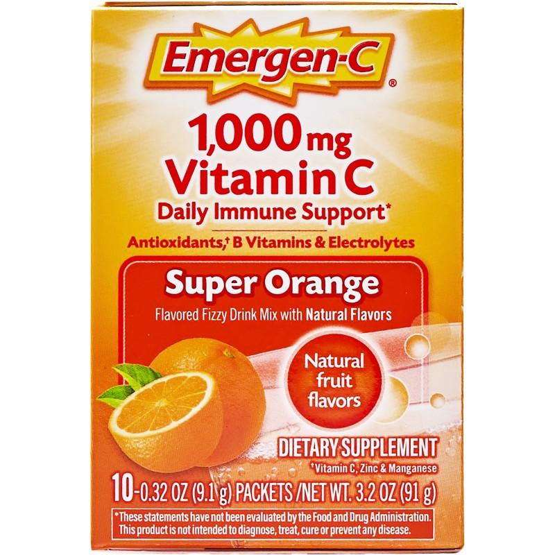 Emergen-C 1,000mg Vitamin C Super Orange 10.0 ct