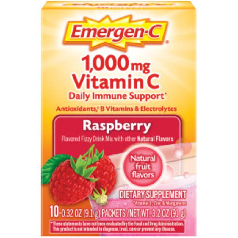 Emergen-C 1,000mg Vitamin C Raspberry 10.0 ct