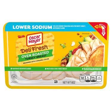 Oscar Mayer Deli Fresh Oven Roasted Turkey Breast Lower Sodium 8 oz