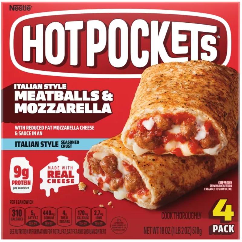 Hot Pockets Meatballs & Mozzarella Italian Style 18 oz.