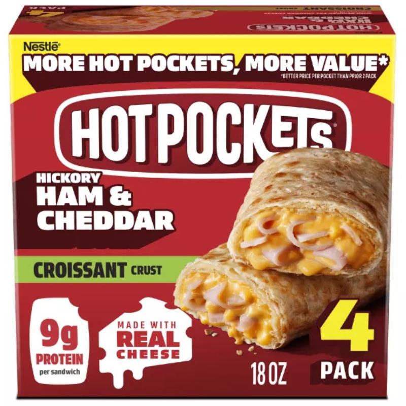 Hot Pockets Ham & Cheddar Croissant Crust 18 oz.