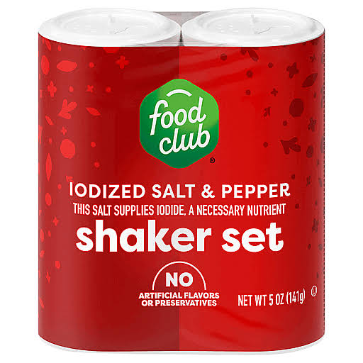 Food Club Iodized Salt & Pepper Set 5 oz