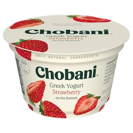 Chobani Greek Yogurt - Strawberry Fruit on the Bottom 5.3 oz