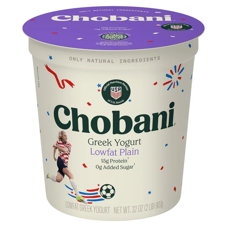 Chobani Greek Yogurt Low Fat Plain 32 oz