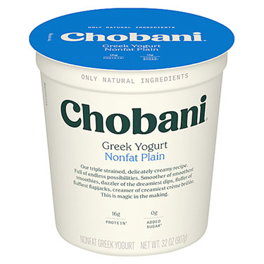 Chobani Non-Fat Plain Greek Yogurt 32 oz