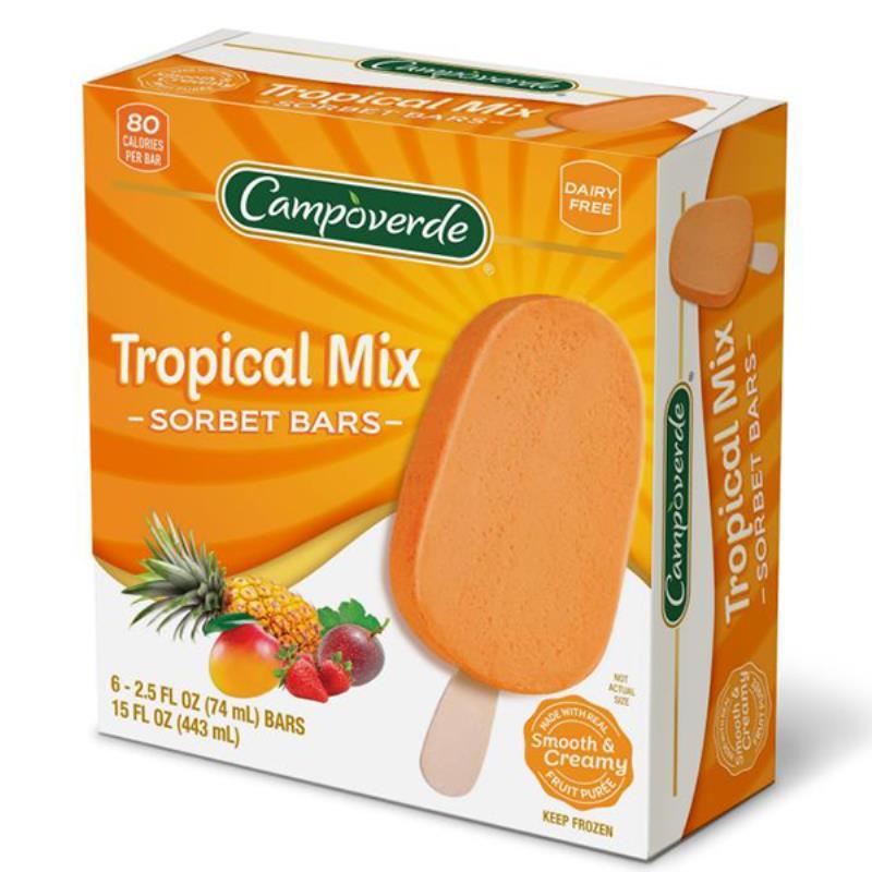 Campoverde Tropical Mix Sorbet Bars 6 ct 