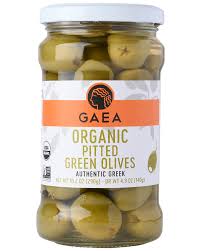 Gaea Organic Pitted Green Olives 6.2 oz