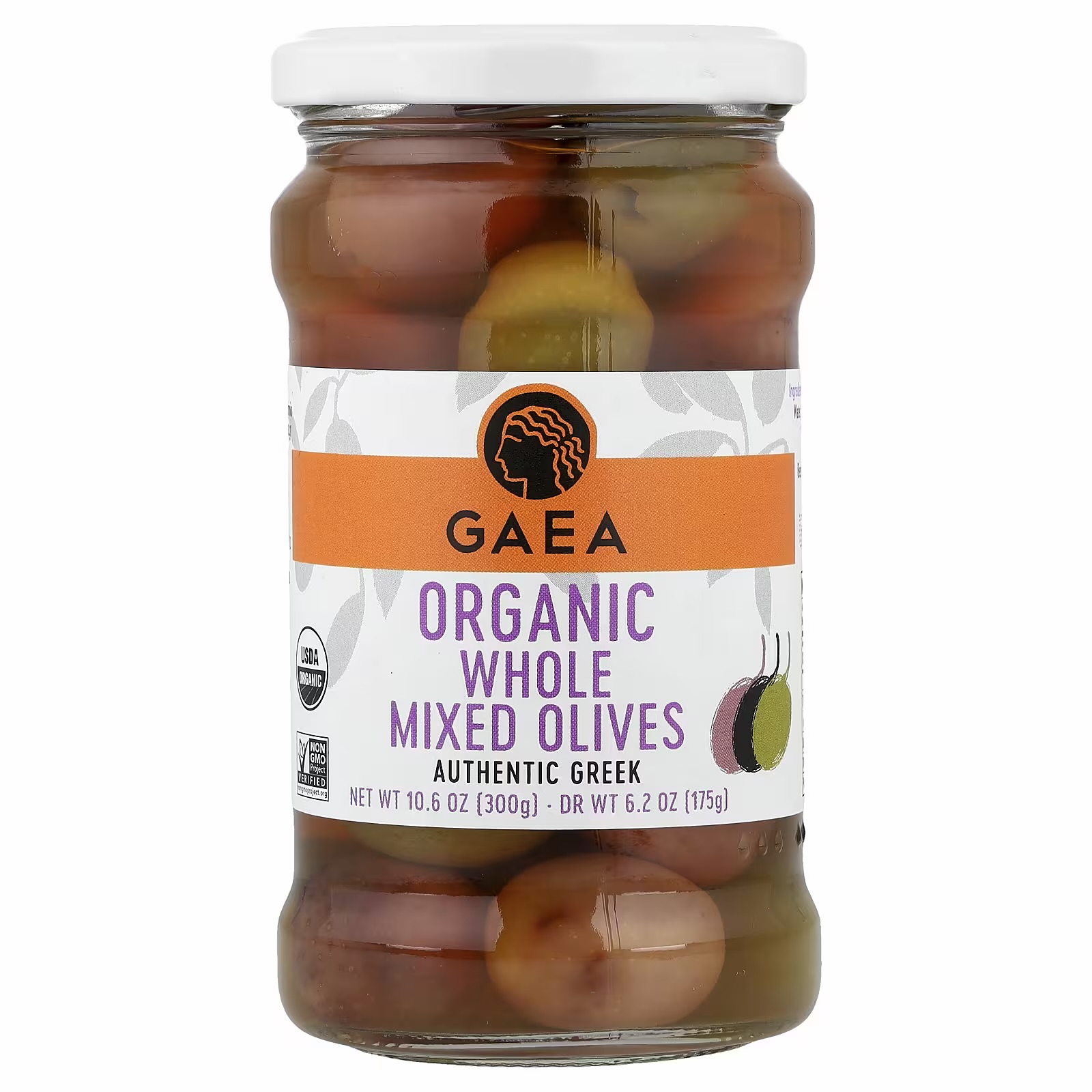 Gaea Organic Whole Mixed Olives 6.2 oz