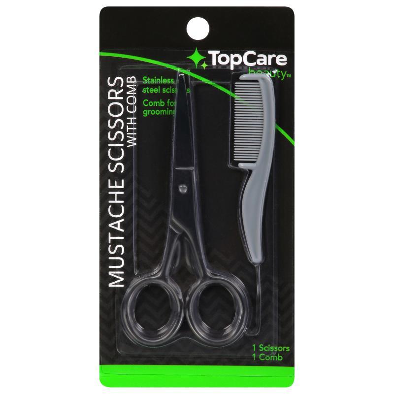 TopCare Mustache Scissors With Comb