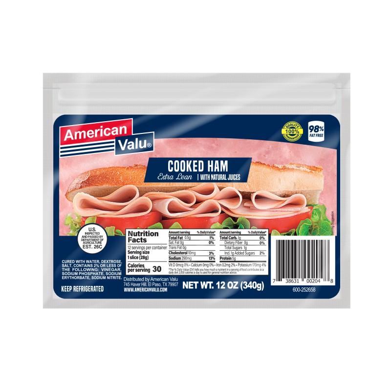 American Valu Cooked Ham 12 oz