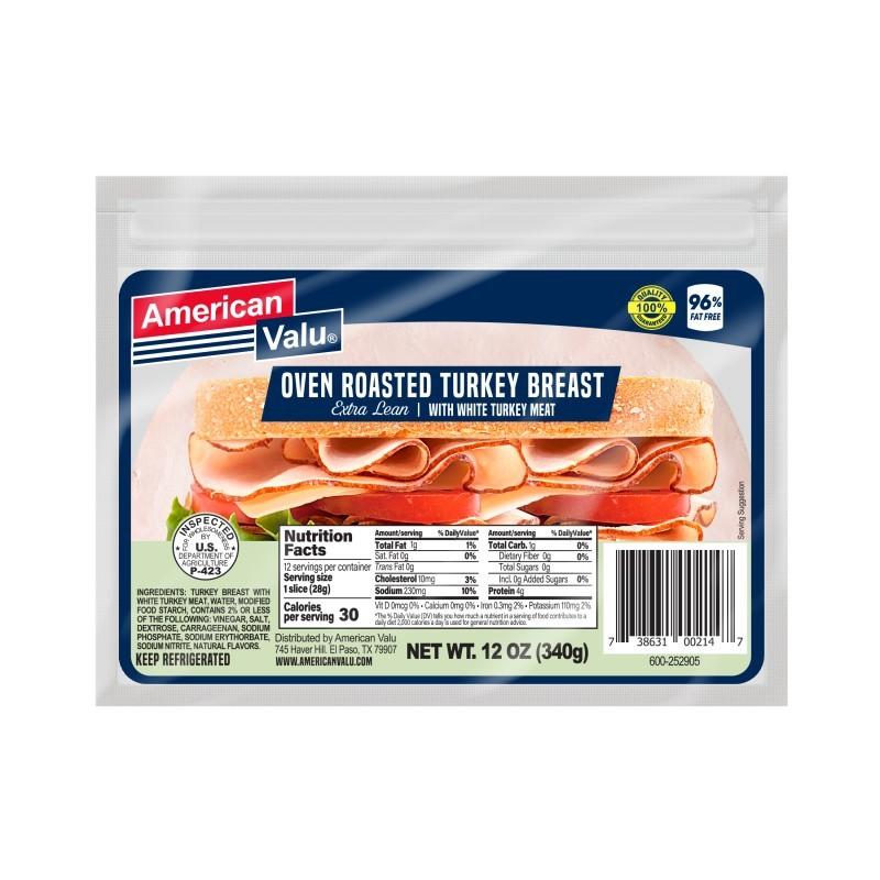American Valu Oven Roasted Turkey Breast 12 oz