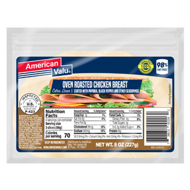 American Valu Oven Roasted Chicken Breast 8 oz