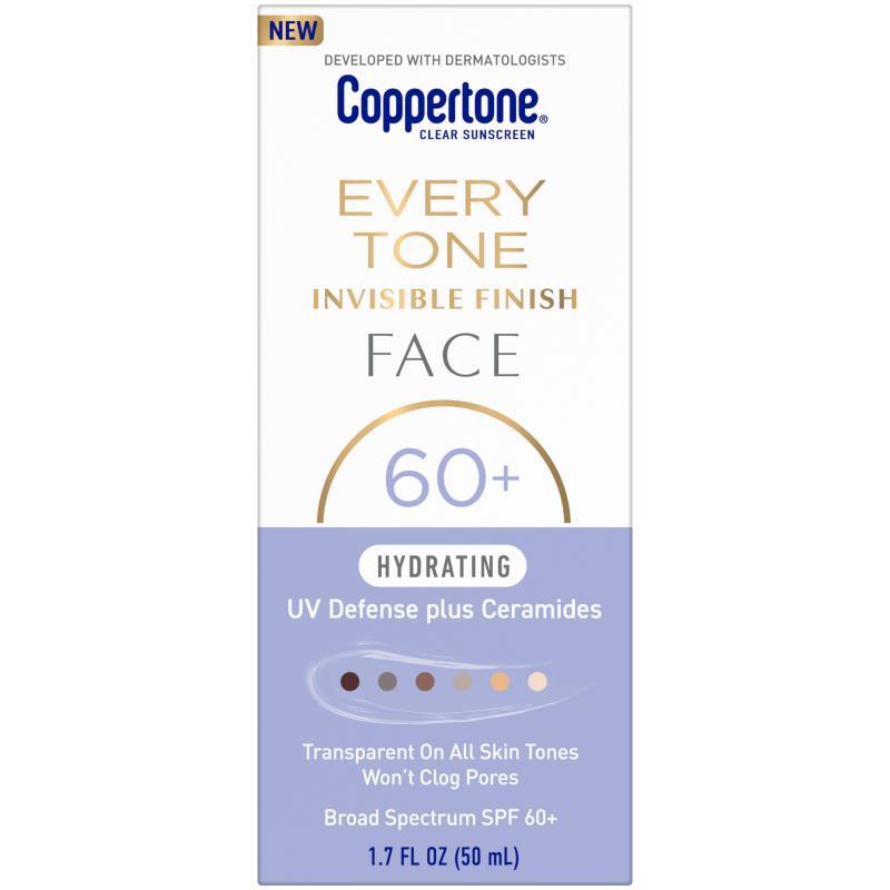 Coppertone Every Tone Invisible Finish Face 60+ 1.7 oz.