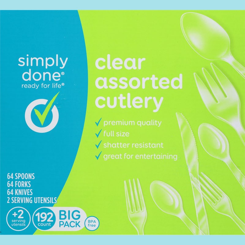Simply Done Clear Assorted Cutlery 192 ct