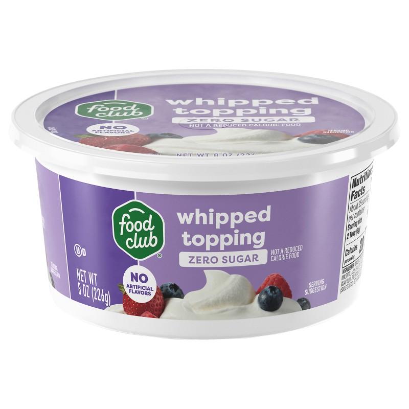 Food Club Whipped Topping Zero Sugar 8 oz