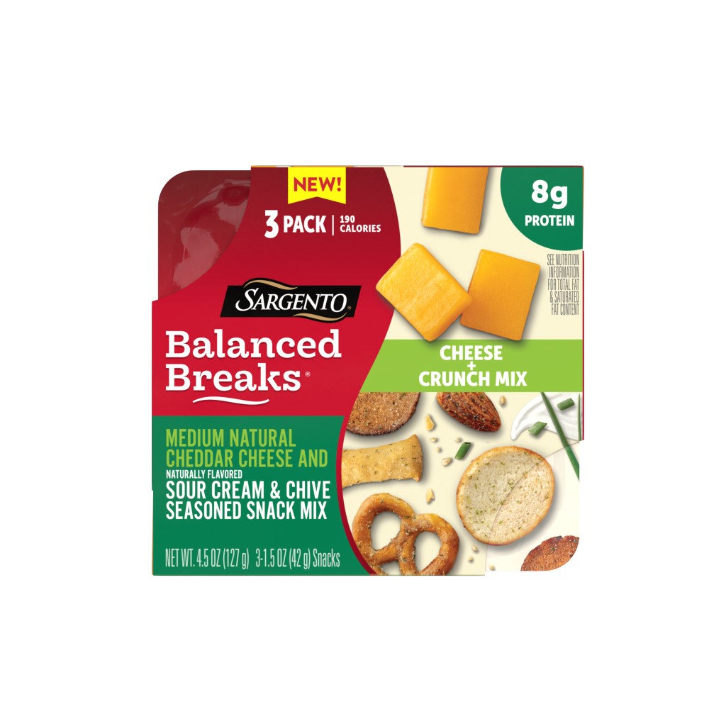 Sargento Balanced Breaks Cheese + Crunch Mix 3-1.5 oz