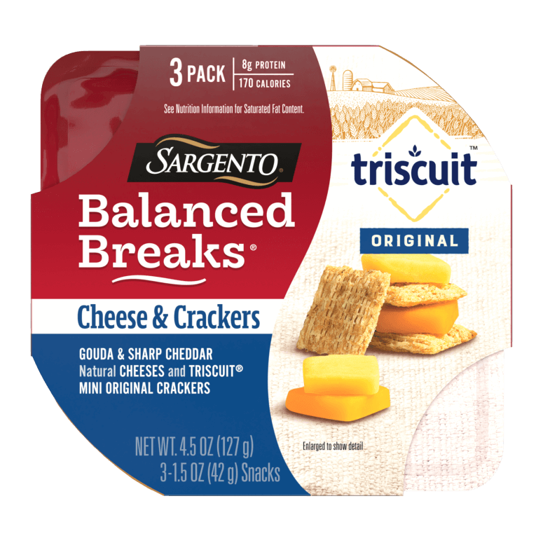 Sargento® Balanced Breaks® Cheese & Crackers, Gouda & Sharp Cheddar Natural Cheeses and TRISCUIT 3-1.5 oz