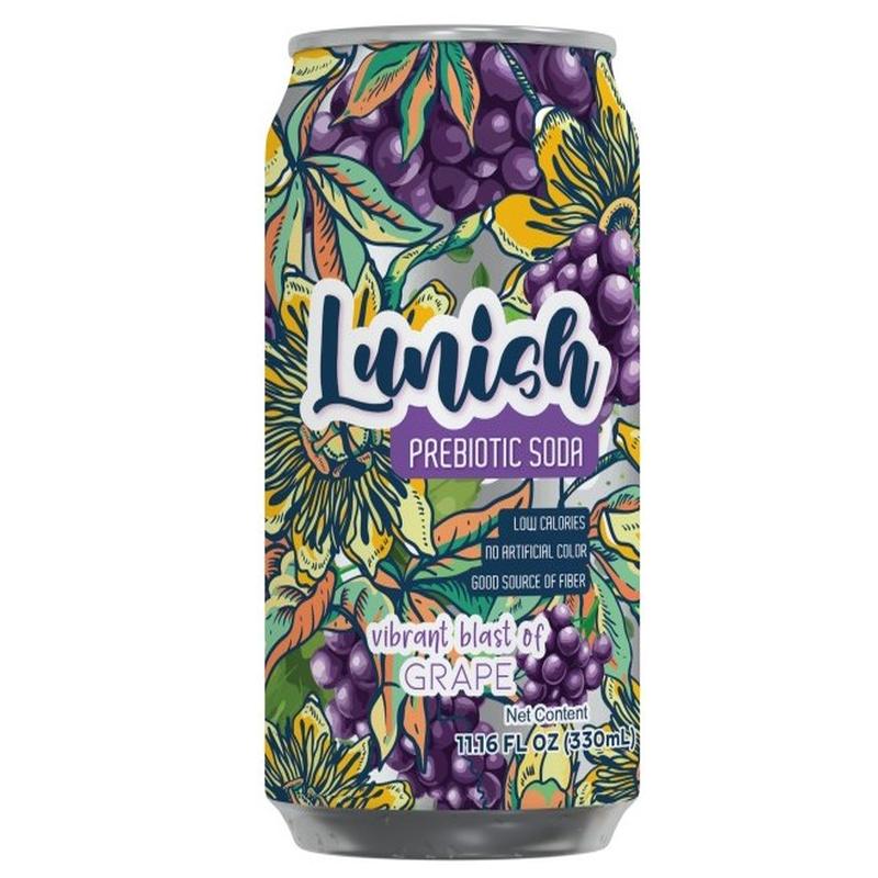 Lunish Prebiotic Soda Grape 11 oz