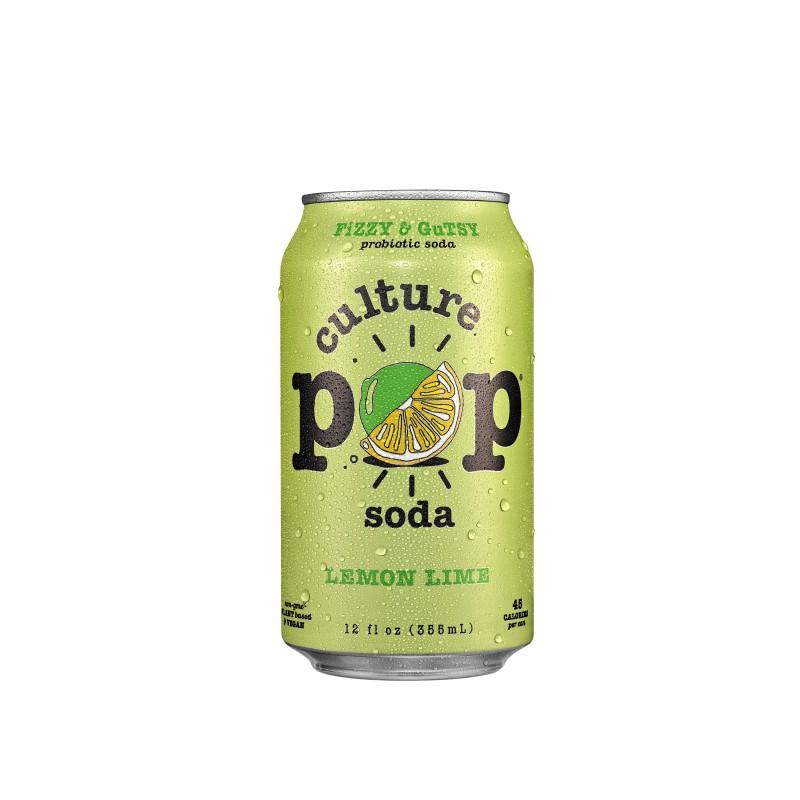 Culture Pop Soda Lemon & Lime 12 oz