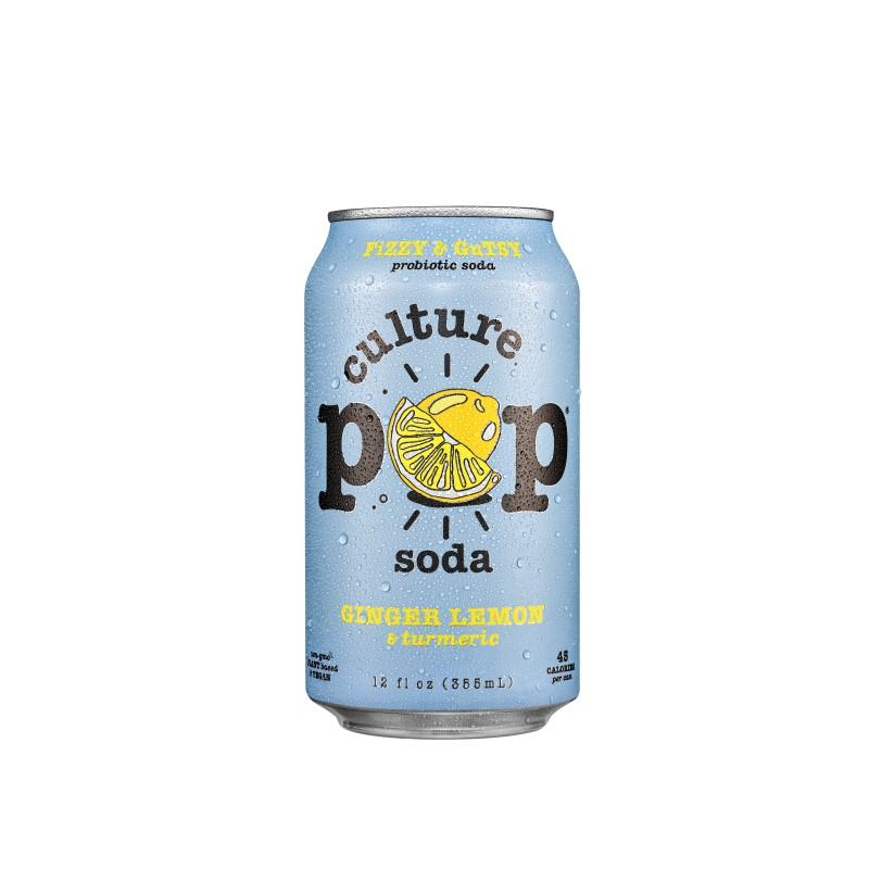 Culture Pop Soda Ginger Lemon & Turmeric 12 oz