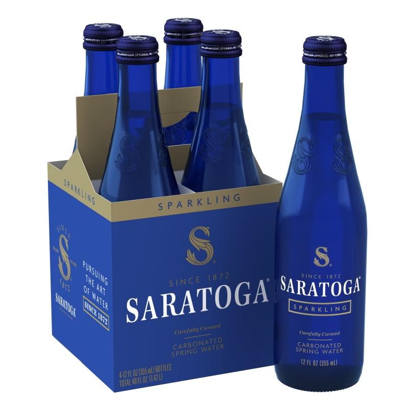 Saratoga Sparkling Carbonated Spring Water 4/12 oz
