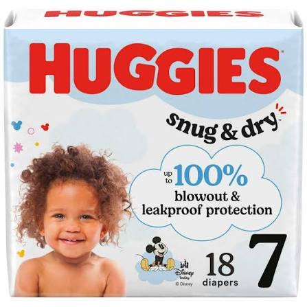 Huggies Snug & Dry Size 7 18 ct