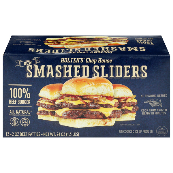 Holten’s Chophouse 100% Beef Slider Burgers 12-2 oz