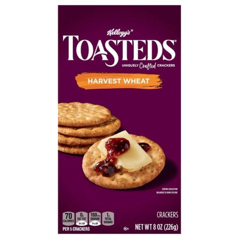 Toasteds Crackers Harvest Wheat 8 oz