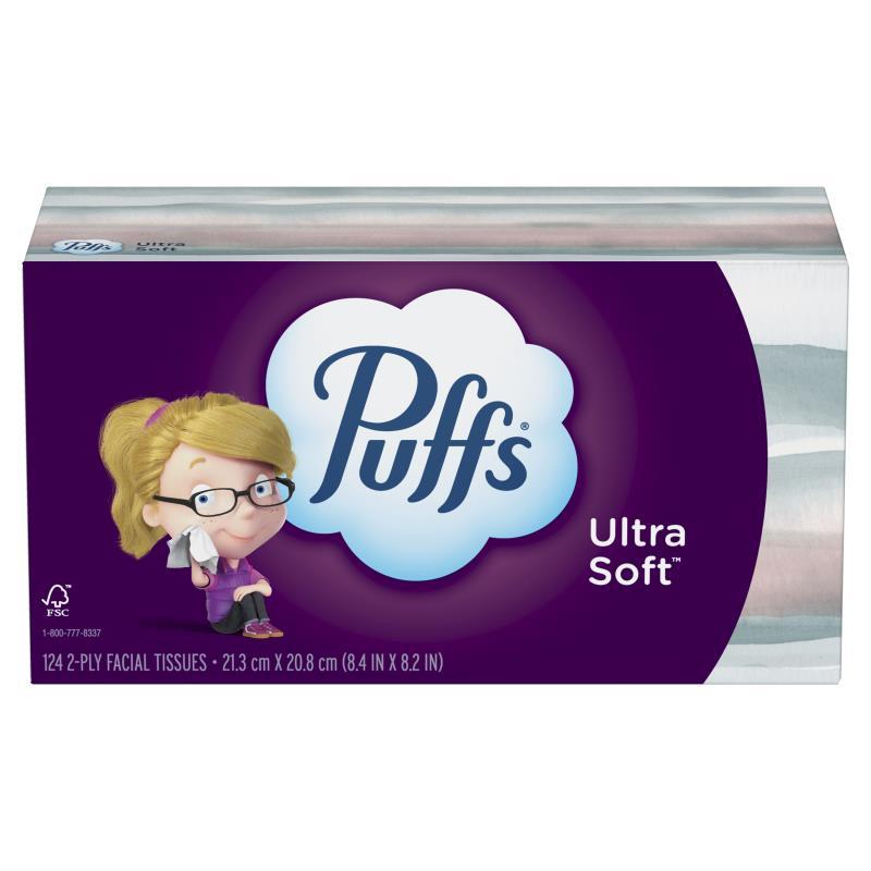 Puffs Ultra Soft Facial Tissues 124 ct