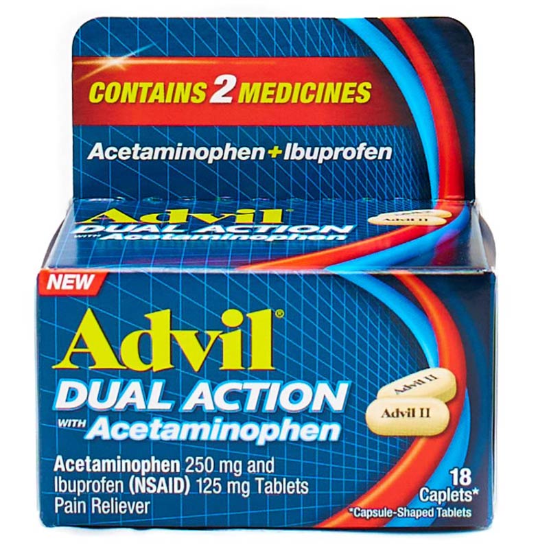 Advil Dual Action With Acetaminophen 18 ct