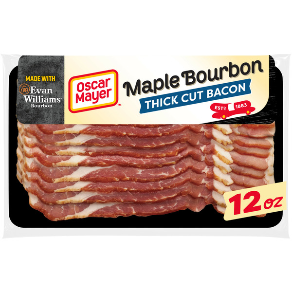 Oscar Mayer Maple Bourbon Thick Cut Bacon 12 oz