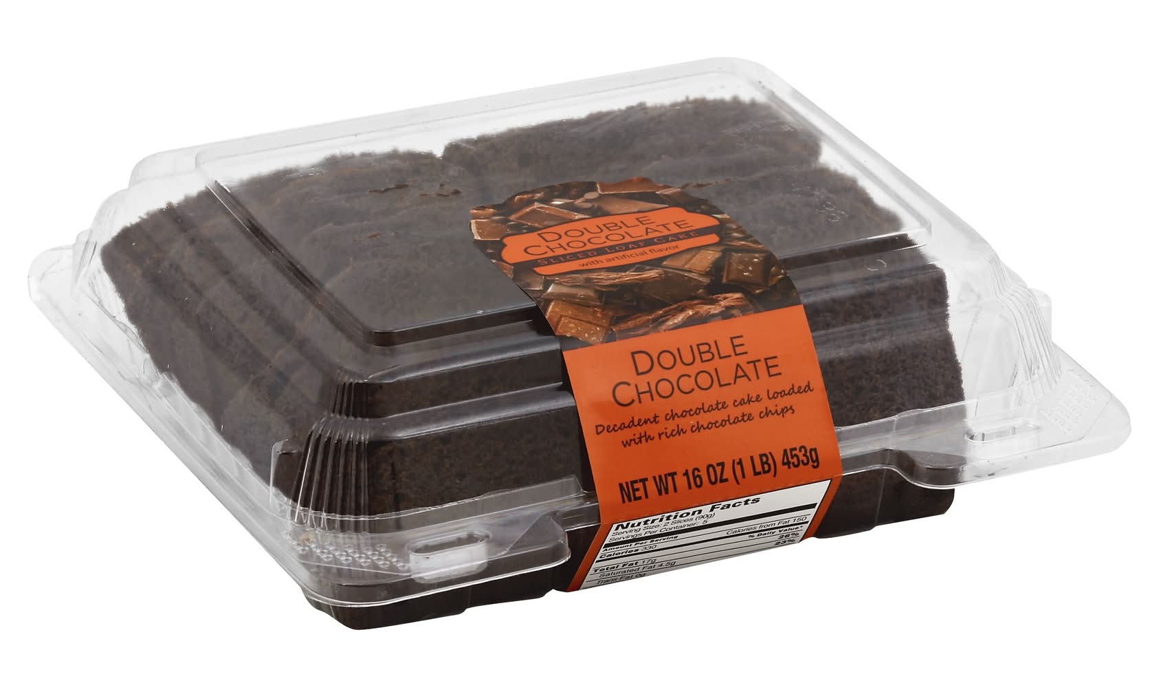 Double Chocolate Sliced Loaf Cake 16 oz