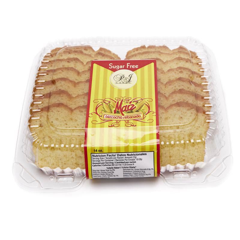 P & J Cake Bizcocho De Maiz Sin Azucar Rebanado 14 oz.