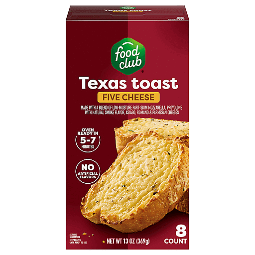 Food Club Texas Toast Five Cheese 8 ct