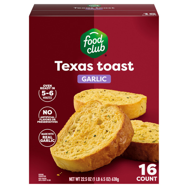 Food Club Texas Toast Garlic 16 ct