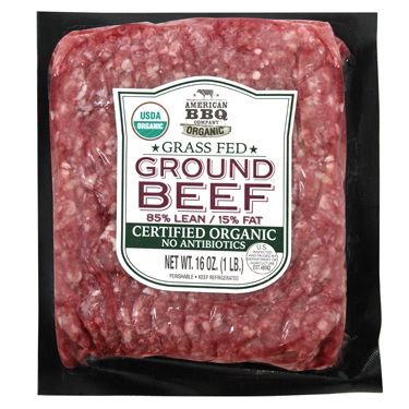 American BBQ Grass Fed Organic Ground Beef Cube 16 oz
