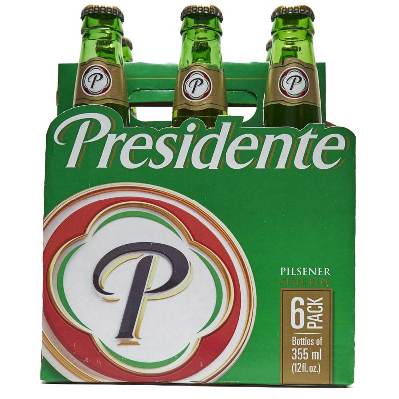 Presidente Cerveza Dominicana En Botella 6pk/12 oz.