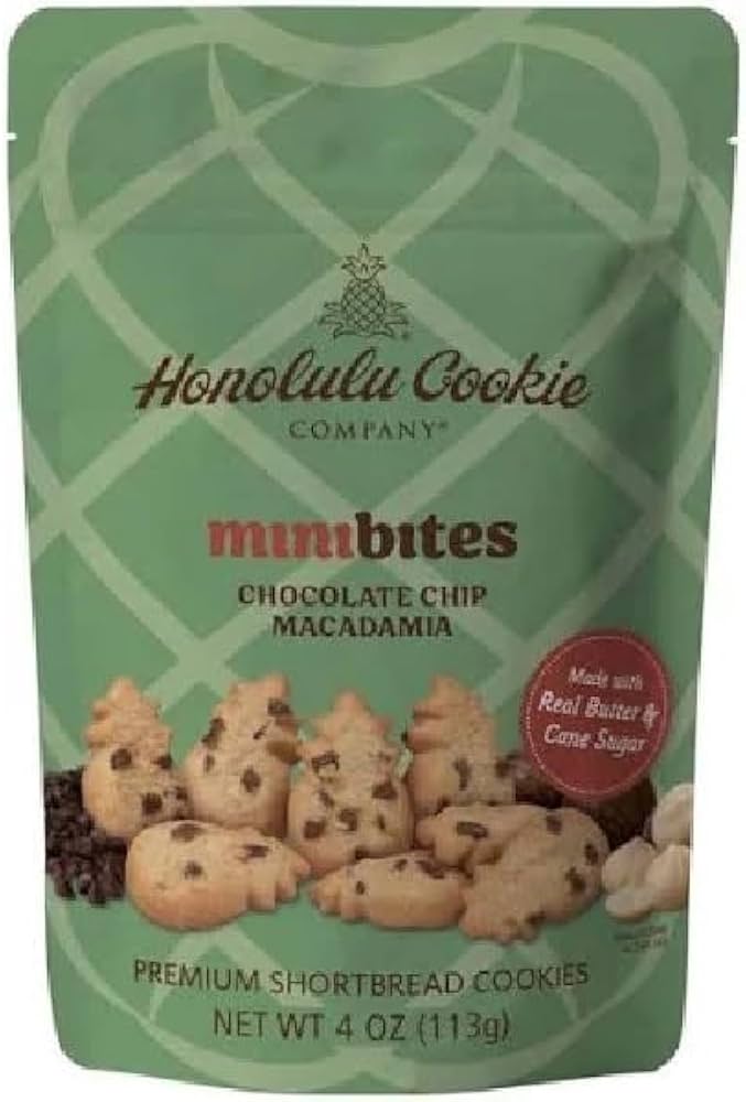 Honolulu Cookie Chocolate Chips Macadamia Minibites 4 oz.