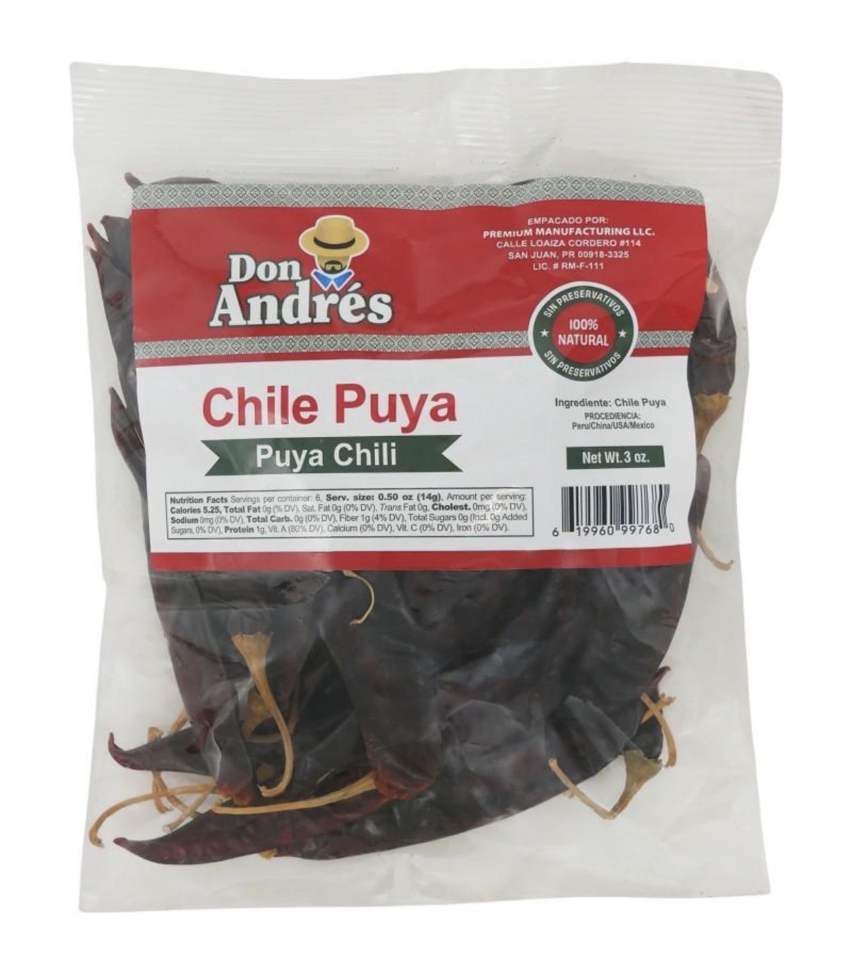 Don Andrés Chile Puya 3 oz