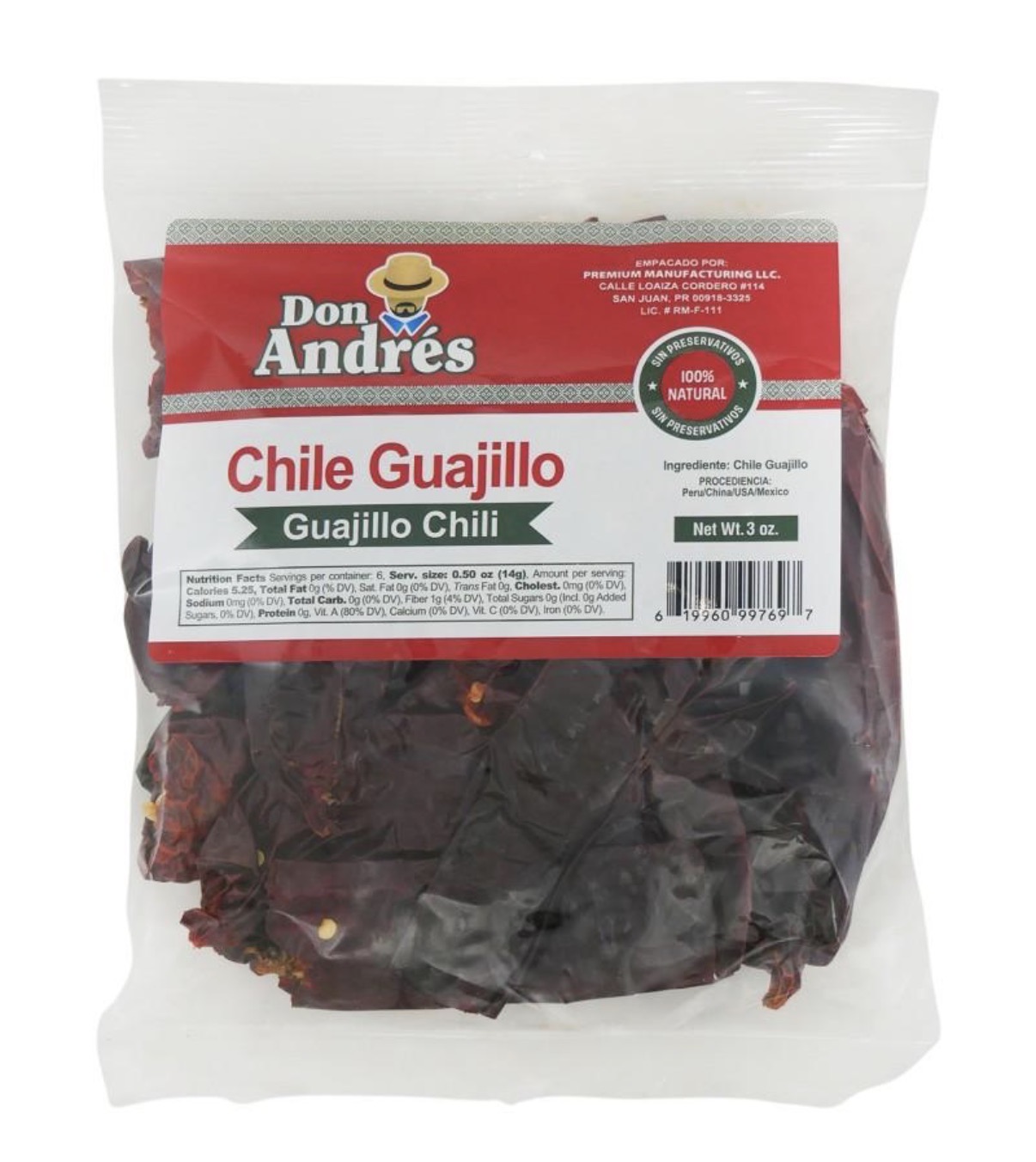 Don Andrés Chile Guajillo 3 oz