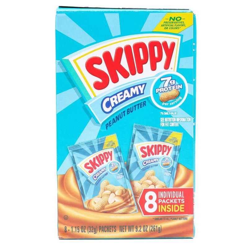 Skippy Natural Creamy Pouches 8 ct