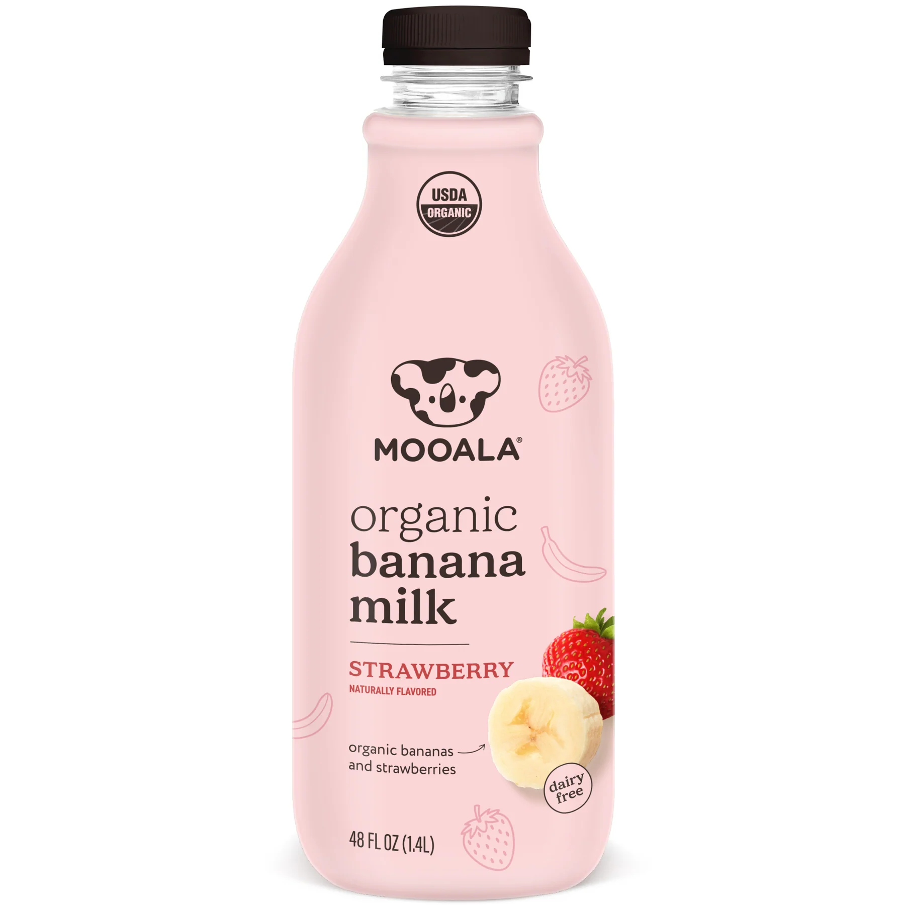 Mooala Organic Banana Milk Strawberry 48 oz